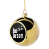 Golden Christmas tree ball ornament 8cm