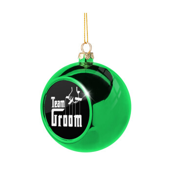 Team Groom, Χριστουγεννιάτικη μπάλα δένδρου Πράσινη 8cm