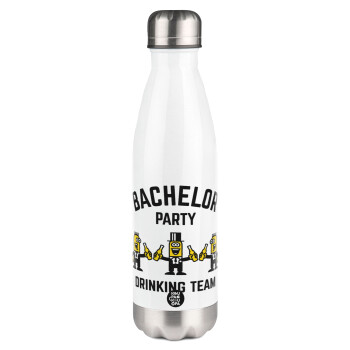 Bachelor Party Drinking Team, Metal mug thermos White (Stainless steel), double wall, 500ml