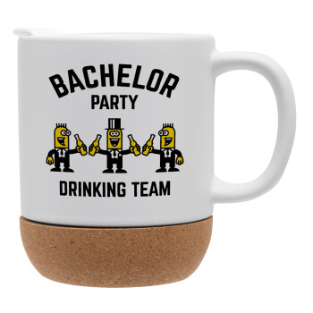 Bachelor Party Drinking Team, Ceramic coffee mug Cork (MAT), 330ml (1pcs)