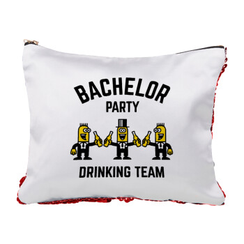Bachelor Party Drinking Team, Τσαντάκι νεσεσέρ με πούλιες (Sequin) Κόκκινο