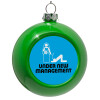 Green Christmas tree ornament bauble 8cm