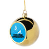 Golden Christmas tree ball ornament 8cm