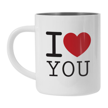 I Love you classic, Mug Stainless steel double wall 450ml