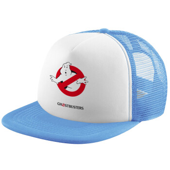 Ghostbusters, Child's Soft Trucker Hat with Blue/White Mesh (POLYESTER, CHILD, ONE SIZE)