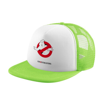 Ghostbusters, Adult Soft Trucker Hat with Mesh GREEN/WHITE (POLYESTER, ADULT, ONE SIZE)