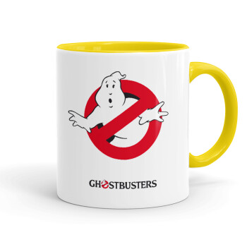 Ghostbusters, Κούπα χρωματιστή κίτρινη, κεραμική, 330ml