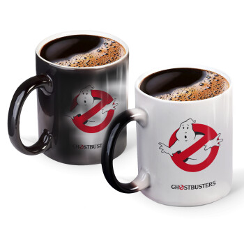 Ghostbusters, Color changing magic Mug, ceramic, 330ml when adding hot liquid inside, the black colour desappears (1 pcs)