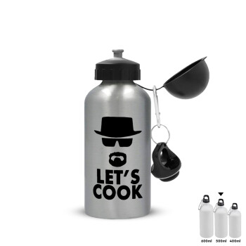 Let's cook, Μεταλλικό παγούρι νερού, Ασημένιο, αλουμινίου 500ml