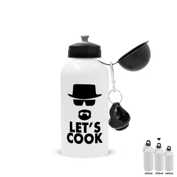 Let's cook, Μεταλλικό παγούρι νερού, Λευκό, αλουμινίου 500ml