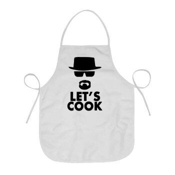 Let's cook, Chef Apron Short Full Length Adult (63x75cm)