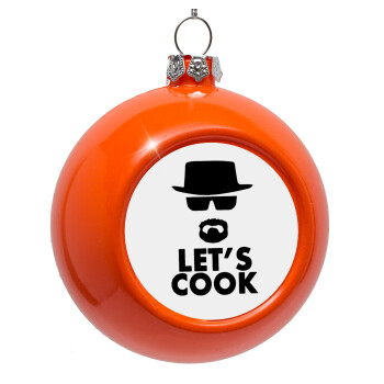 Let's cook, Orange Christmas tree ornament bauble 8cm