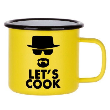 Let's cook, Metallic enamel MATT Yellow cup 360ml