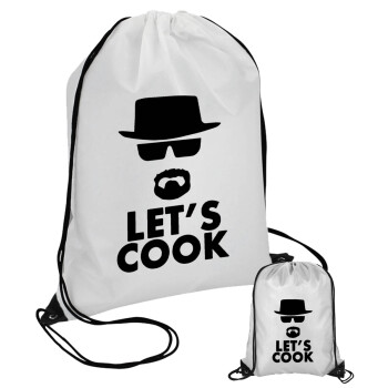 Let's cook, Pouch bag with black cords (1 piece)