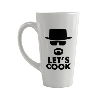 Let's cook, Κούπα κωνική Latte Μεγάλη, κεραμική, 450ml