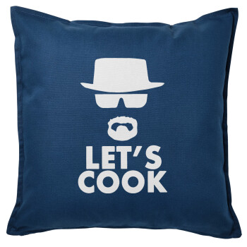 Let's cook, Sofa cushion Blue 50x50cm includes filling