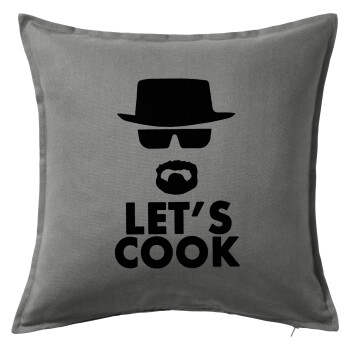 Let's cook, Sofa cushion Grey 50x50cm includes filling