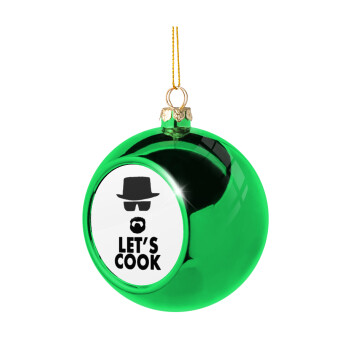 Let's cook, Green Christmas tree ornament ball 8cm