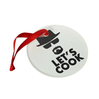 Let's cook, Christmas ornament glass 9cm