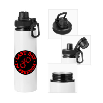 Last day in freedom, Metal water bottle with safety cap, aluminum 850ml