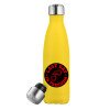 Yellow Stainless Steel Metallic Thermos, double-walled, 500ml