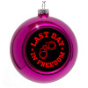 Purple Christmas tree ornament bauble 8cm