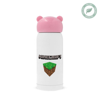 Minecraft dirt, Pink stainless steel thermal flask, 320ml