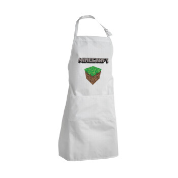 Minecraft dirt, Adult Chef Apron (with sliders and 2 pockets)