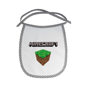 Minecraft dirt, Σαλιάρα μωρού αλέκιαστη με κορδόνι Μαύρη