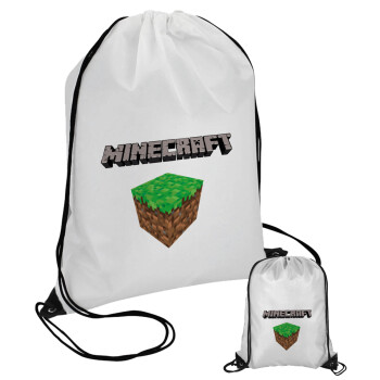 Minecraft dirt, Τσάντα πουγκί με μαύρα κορδόνια (1 τεμάχιο)