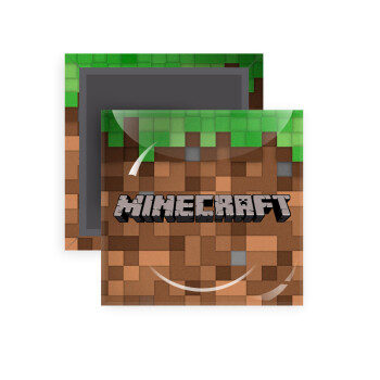 Minecraft dirt, Μαγνητάκι ψυγείου τετράγωνο διάστασης 5x5cm