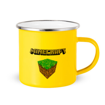 Minecraft dirt, Κούπα Μεταλλική εμαγιέ Κίτρινη 360ml