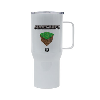 Minecraft dirt, Mega Stainless steel Tumbler with lid, double wall 750L