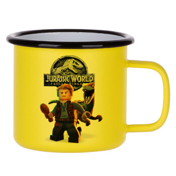 Jurassic world, Metallic enamel MATT Yellow cup 360ml