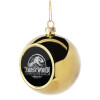 Golden Christmas tree ball ornament 8cm