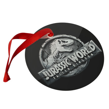 Jurassic world, Christmas ornament glass 9cm