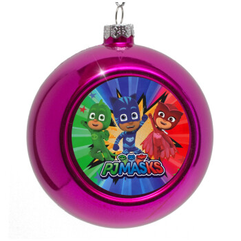 PJ masks, Purple Christmas tree ornament bauble 8cm