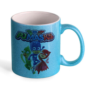 PJ masks, Κούπα Σιέλ Glitter που γυαλίζει, κεραμική, 330ml