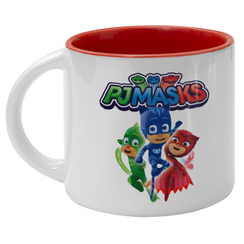 PJ masks, Κούπα κεραμική 400ml Λευκή/Κόκκινη