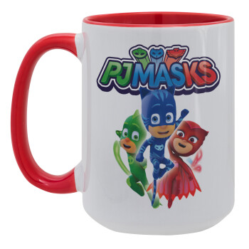 PJ masks, Κούπα Mega 15oz, κεραμική Κόκκινη, 450ml