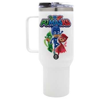 PJ masks, Mega Tumbler με καπάκι, διπλού τοιχώματος (θερμό) 1,2L