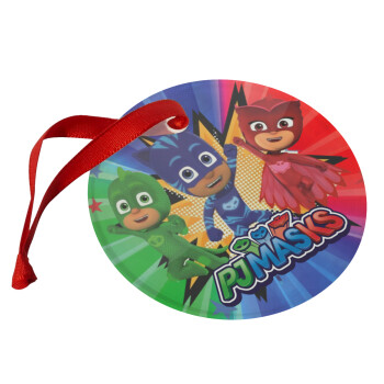 PJ masks, Χριστουγεννιάτικο στολίδι γυάλινο 9cm