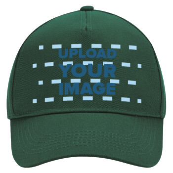 Upload your logo, Adult Ultimate Hat GREEN, (100% COTTON DRILL, ADULT, UNISEX, ONE SIZE)