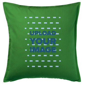 Upload your logo, Sofa cushion Green 50x50cm includes filling