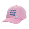 Casual children's baseball cap, 100% Cotton Twill, PINK (COTTON, CHILDREN'S, ONE SIZE)