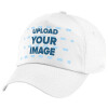 Children's Baseball Cap, 100% Cotton Twill, White (COTTON, CHILDREN'S, UNISEX, ONE SIZE)