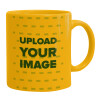 Ceramic coffee mug yellow, 330ml (1pcs)