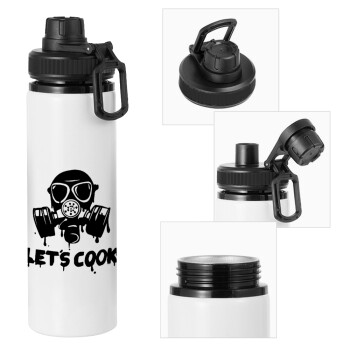 Let's cook mask, Metal water bottle with safety cap, aluminum 850ml
