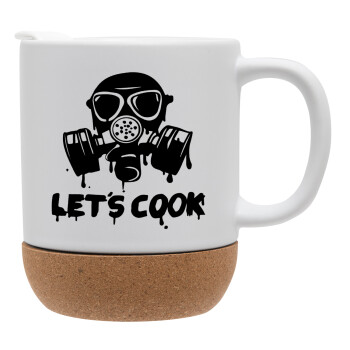 Let's cook mask, Ceramic coffee mug Cork (MAT), 330ml (1pcs)