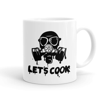 Let's cook mask, Ceramic coffee mug, 330ml (1pcs)